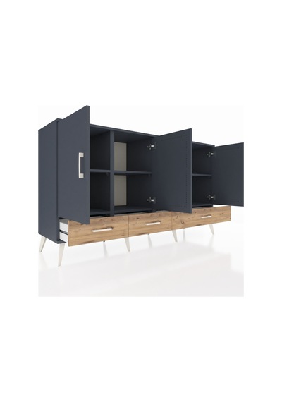 Kronos Konsol 6 Raflı 3 Çekmeceli 4 Kapaklı 176x59x99 Antrasit-an Antrasit-antrasit/çam Kronos Konsol 6 Raflı 3 Çekmeceli 4 Kapaklı 176x59x99 Antrasit-an Antrasit-antrasit/çam