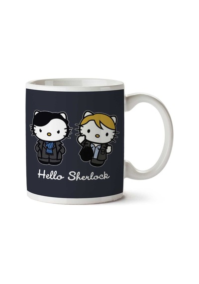 Hello Sherlock Watson İki Tarafı Baskılı Kupa Bardak Çok Renkli