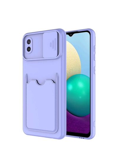 Zore Galaxy Uyumlu A02 Kılıf Kartix Kapak - Lila Lila