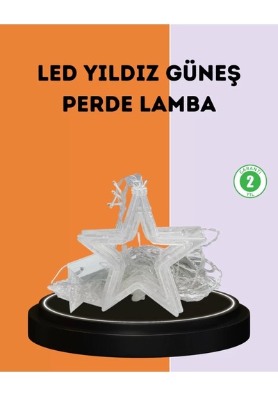 Home 3x3 Metre Yıldız Peri Led Perde Işık Romantik Dekorasyon