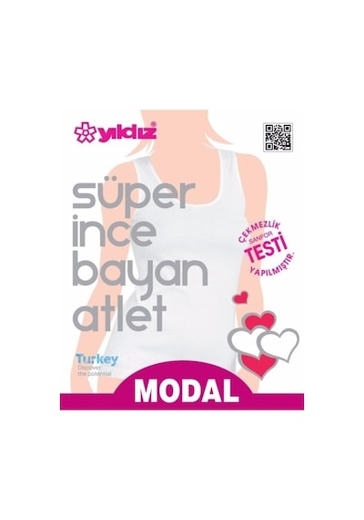 Yıldız Bayan Süper Ince Geniş Askılı Büyük Beden Atlet