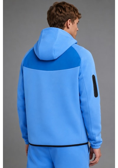Nike Tech Fleece Mix Wr Full Zip Hoodie Kapüşonlu Unisex Sweatshirt Mavi