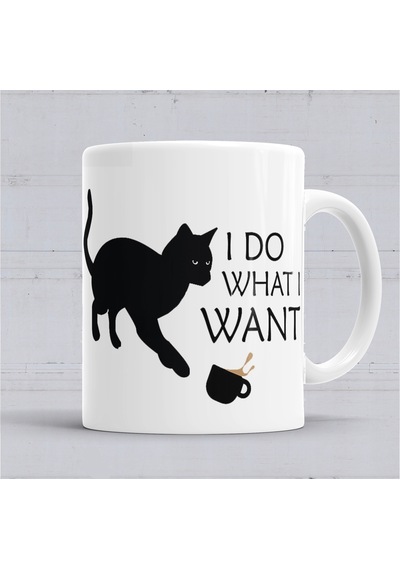 I Do What I Want Ne İstersem Onu Yaparım Kedi Kupa Bardak Karışık
