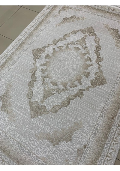 Padişah Halı Safir 90822 070 Serisi Akrilik Salon Oturma Yatak Odası Halısı Kahverengi - Gri