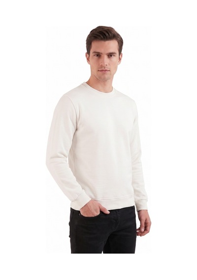 Baglan Erkek Sıfıyaka Sweatshirt Regular Kalıp Bgl-st05411 Krem