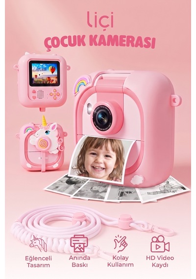 Liçi LC-P01 Çocuk Fotoğraf Makinesi