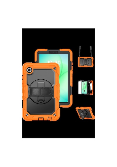 Samsung Galaxy Uyumlu Tab A11 Plus Kılıf Amazing Tablet Kapak - Turuncu İtdark56755