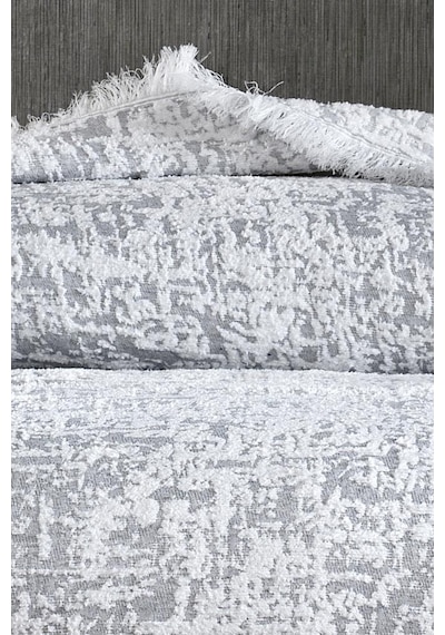 Puffy Pamuk Çift Kişilik Tek Battaniye 200x220 Gri Gri