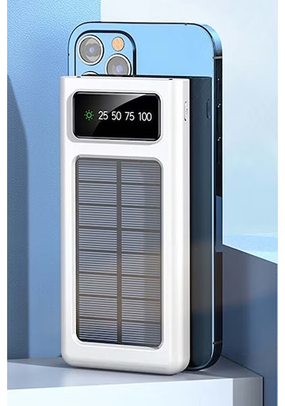 20.000 Mah Powerbank / Solar Güneş Enerjili / Işıklı / Dijital Gö Diğer
