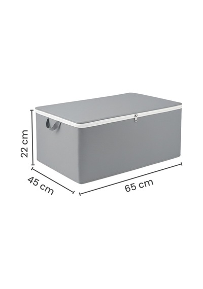 5'li Set - Antrasit Büyük Boy Baza Altı & Çekyat Altı Hurç 65 X 45 X 22 Cm Tela 45 X 65 Gri Tr Diğer
