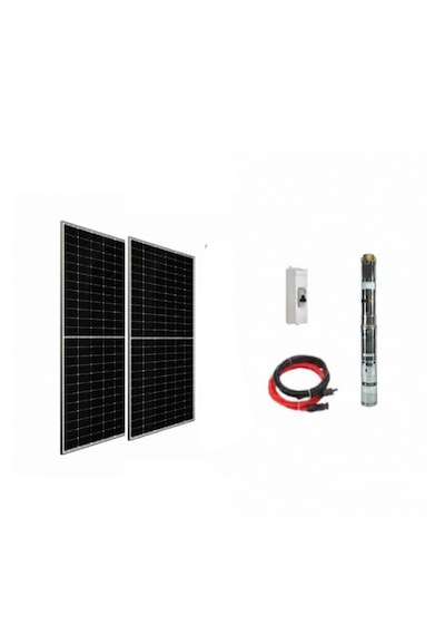 48 V Volt 0.8 Hp 0.6 Kw 600 W Watt Dc Kademeli Dalgıç Solar Pompa 1100 Watt Güneş Paneli Solar Sulama Paket Sistem