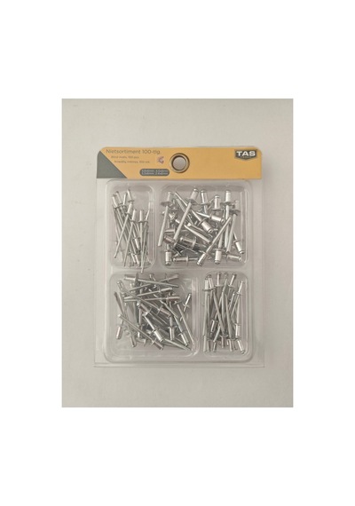 Tools Pop Perçin Kör Perçin Seti 4.8x6mm, 4.0x6mm, 3.2x6mm Ve 2.4x6mm Toplam 100 Adet