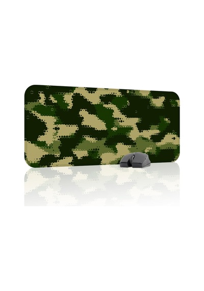 Kamuflaj Kaymaz Dikişli Kauçuk Oyuncu Mousepad V1 - 70x30 Xl Gaming Mouse Pad Fare Altlığı