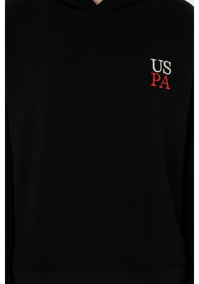 U.S. Polo Assn. Kadın Siyah Kapüşonlu Sweatshirt 50291265-VR046