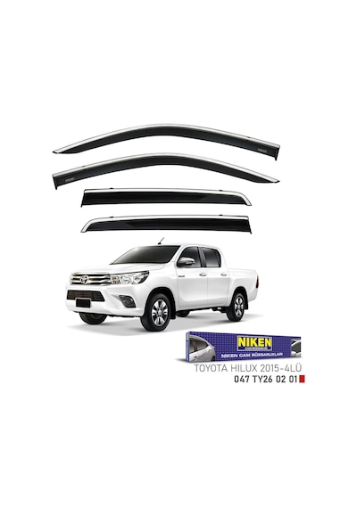 Niken Toyota Hilux Cam Rüzgarlığı Kromlu 2015+ Niken 047 Ty26 02 01
