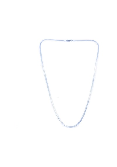 FerizZ 316L Çelik Yassı İtalyan Unisex 60 cm 3mm  Zincir ZN-234 Mavi