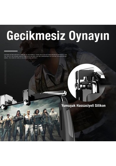 Polham L1-R1 Telefon Oyun Kolu, 4-6.5inch Telefon Uym Pubg, Call Of Duty Oyun kolu, Gamer Tetik