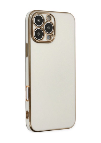 Apple iPhone  Uyumlu  16 Pro Kılıf Volet Silikon - Beyaz