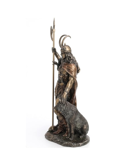 Bronz İskandinav Tanrısı Loki Kötülük Ve Kurnazlık Tanrısı Heykel Biblo Ev Dekoru