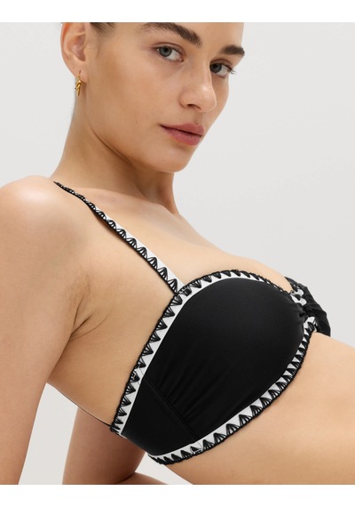 Marks & Spencer Detaylı Bikini Üstü Siyah Mix