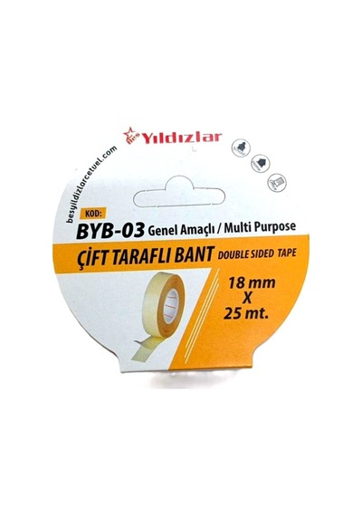 Yıldızlar Çift Taraflı Bant 18mmx25m