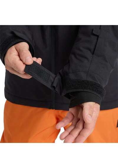 Quiksilver Quıksılver Tıtano Jk Erkek Almond - Solid Snowboard Ceketi Eqytj03513-cmd0 Siyah - Turuncu