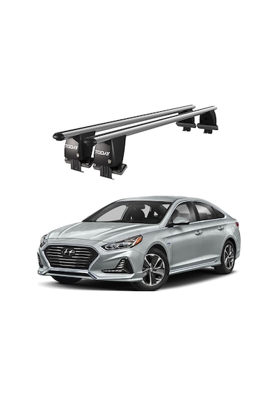 Royal Hyundai Sonata Vıı 2015-2019 Uyumlu Gri Ara Atkı Port Bagaj Tavan Barı