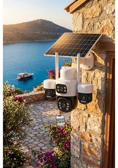 Inox-x14 4 Lens E-sim/wifi Solar Güvenlik Kamerası