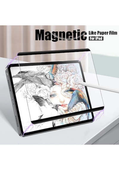 Apple Uyumlu iPad  Pro 11 1. 2. 3. 4. Nesil 2018-2022 Çok Kullanımlı Magnetik Paper Like Ekran Koruyucu