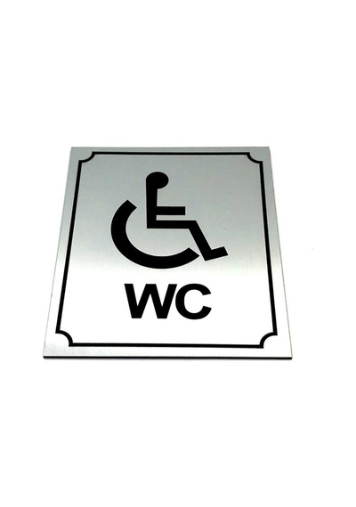 Wc Tuvalet Tabelası Engelli Yönlendirme Levhası 10 Cm X 12