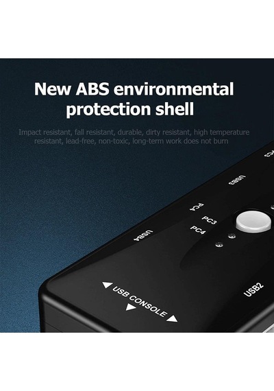 4 Port USB KVM Switch 4 PC Kasa Tek Kontrol Çoklu VGA