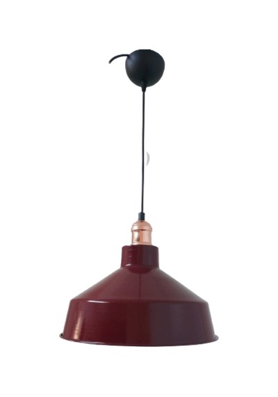 Retro Metal Bordo Bakır Duylu Dekoratif Ruktik Tekli Sarkıt Kafe (537176656)