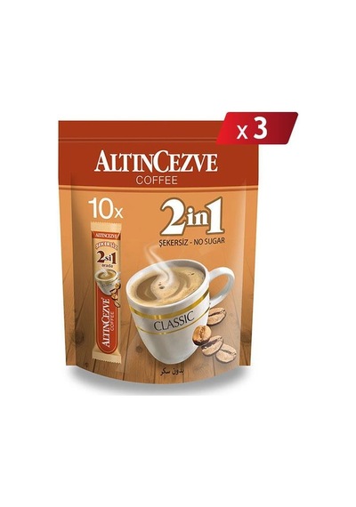 Altıncezve 2si 1 Arada Tek İçimlik Şekersiz Kahve 3'lü 10 x 13 G