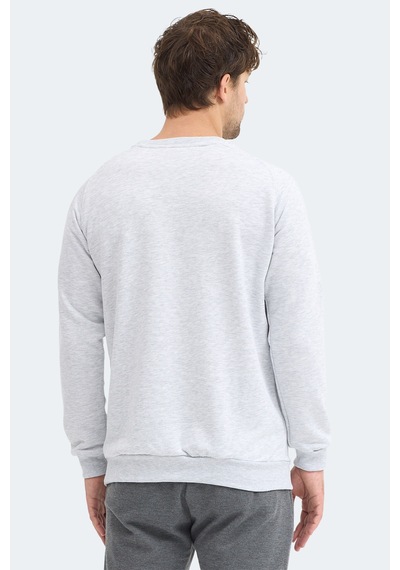 Slazenger Nadav Erkek Taş Gri Sweatshırt Taş Gri
