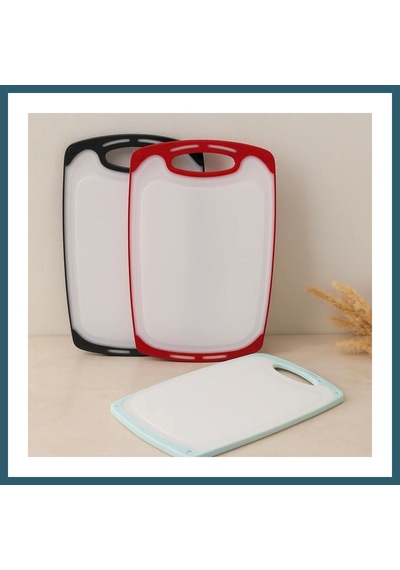 Bezos 40x24 Cm Plastik Kesim Panosu - Kaymaz Silikon Kenarlı, 10 Mm Ob Kaymaz Silikon Kenarlı, Mm