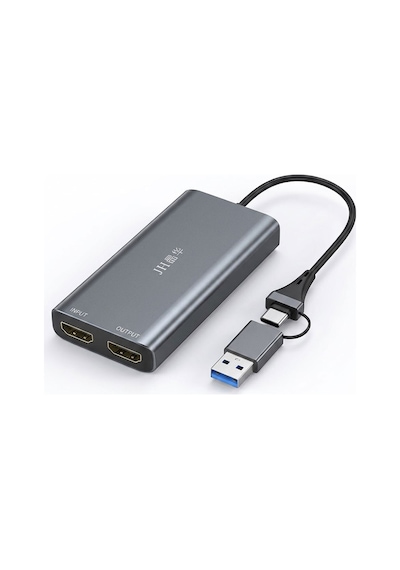 4k 60hz Hdmı Loop Out Görüntü Ses Yakalama Kartı Dual Usb Type-c 2'si 1 Arada Video Capture Card Switch Ps5 Canlı Yayın Oyun Kayıt Alüminyum Alaşım Z825
