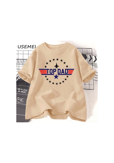 Flood Of Style Üst Baba T-shirt Casaul Pamuk Babalar Günü Hediyesi Baba Erkek Tasarımcı T Shirt Erkek Moda K Haki