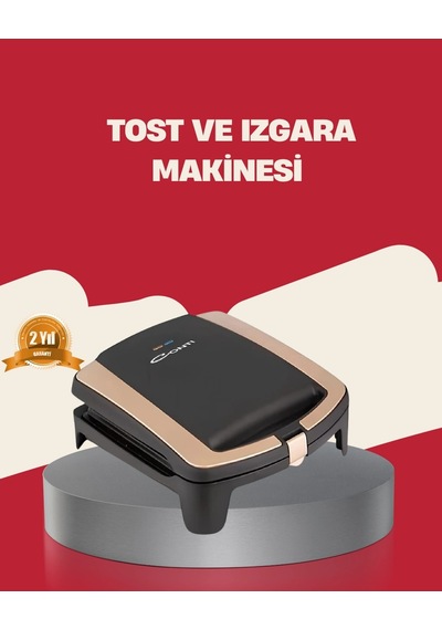 Tost Makinesi Yapışmaz Plaka 1500 Watt Güçlü Performans
