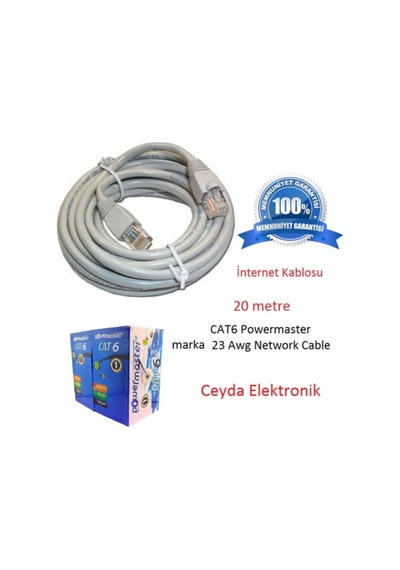 Cat-6 Patch Kablo 20 Metre İnternet Ağ Kablosu