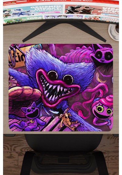 Poppy Playtime Kaymaz Dikişli Kauçuk Oyuncu Mousepad V1 - 48x40 Xl Gaming Mouse Pad Fare Altlığı