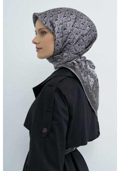 Armine Saf İpek Sura Eşarp-2026 İlkbahar-yaz- 951800d Füme-gümüş