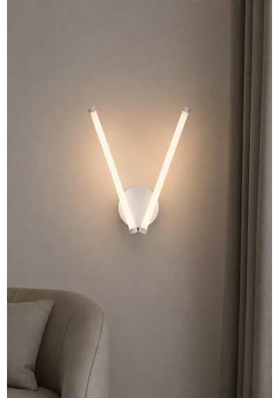 Vasko Modern Led Duvar Apliği Günışığı Beyaz