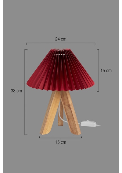Rino Abajur Tripod Ahşap Ayaklı Pilise/akardeon Şapkalı Masa Lambası - Salon, Yatak Odası, Komodin Üstü Gece Lambası Bordo Bordo Rino Abajur Tripod Ahşap Ayaklı Pilise/akardeon Şapkalı Masa Lambası - Salon, Yatak Odası, Komodin Üstü Gece Lambası Bordo Bordo