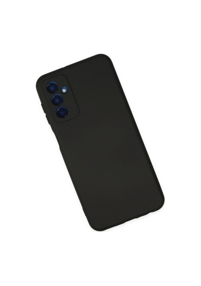 Samsung Galaxy M23 Kılıf Nano İçi Kadife Silikon - Siyah Düz Renkli