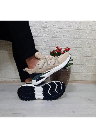 M.p. 1642 Bej Renk Memoryfoam Kaydırmaz Rahat Spor Ayakkabı Bej