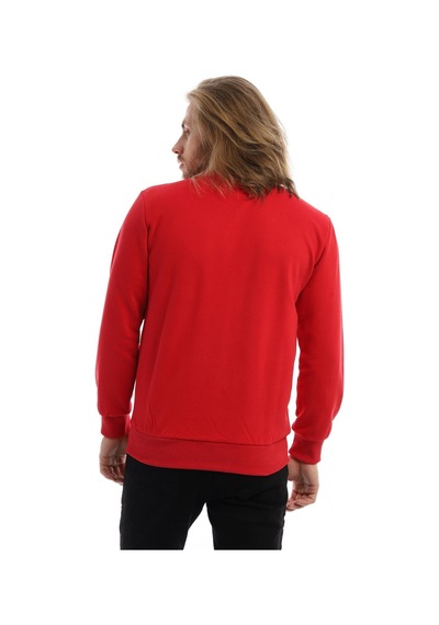 Polostate Erkek Bisiklet Yaka 3 İplik Sweat Kırmızı