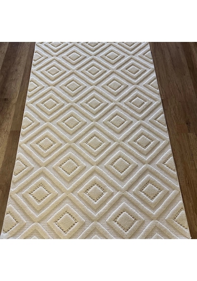 Hoom Rugs Design 1089 Krem Yumuşak Dokulu İskandinav Halı Krem