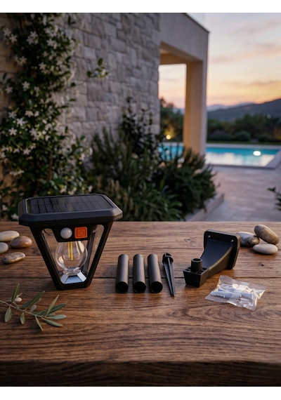Cata Ct 7318 Sakura Solar Bahçe Armatür 25w 3200k Gün Işığı Siyah