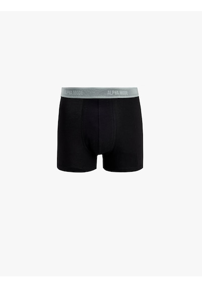 Koton Pamuklu Beli Baskı Detaylı 3 Lü Boxer Seti Siyah 7wlm90021mk
