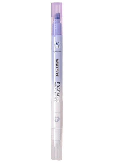 Wrıtech W-822 Silinebilir Fosforlu Kalem Pastel Lila - 12'li Kutu Beyaz - Gümüş
